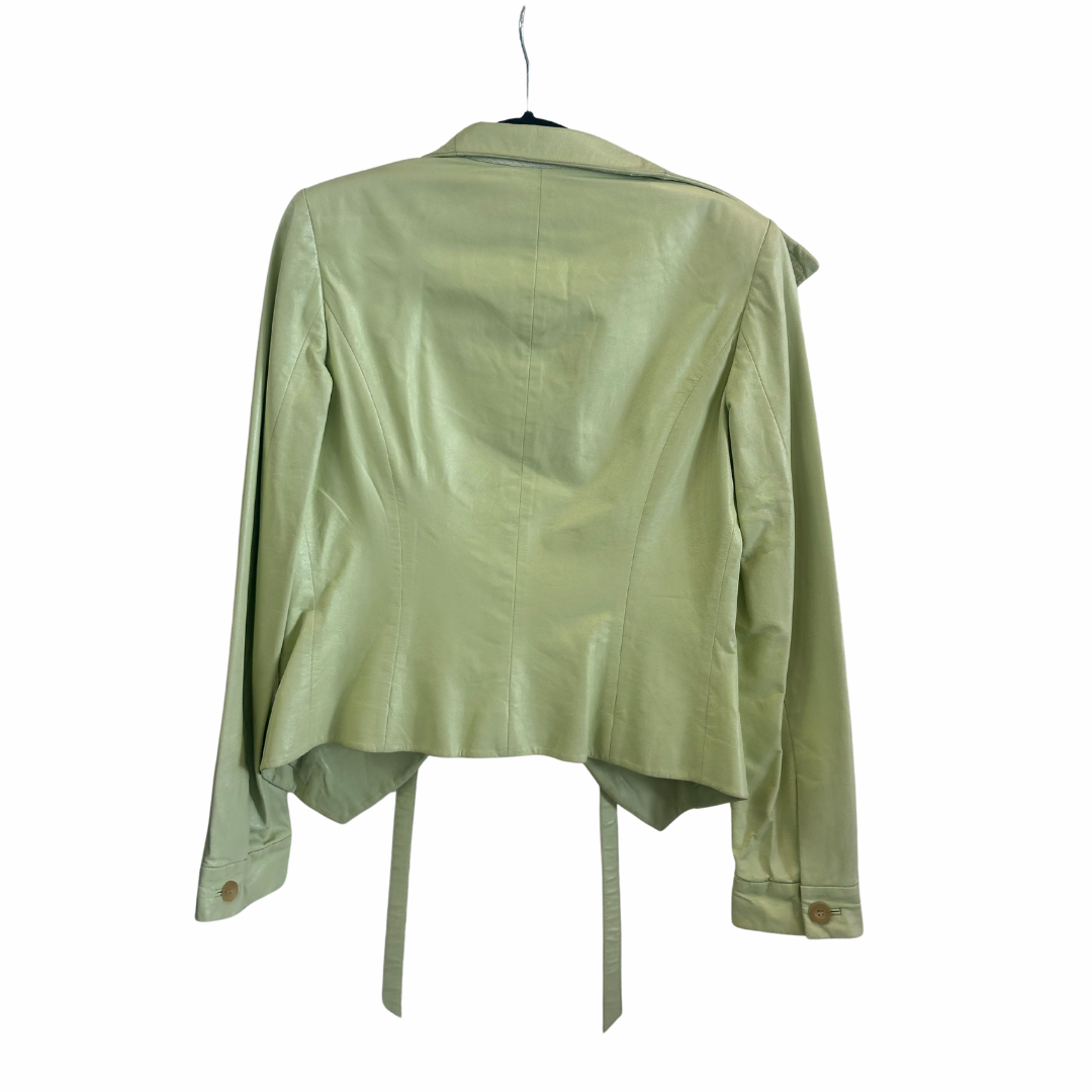 Salvatore Ferragamo Green Snake Skin & Leather Jacket - Pre Loved