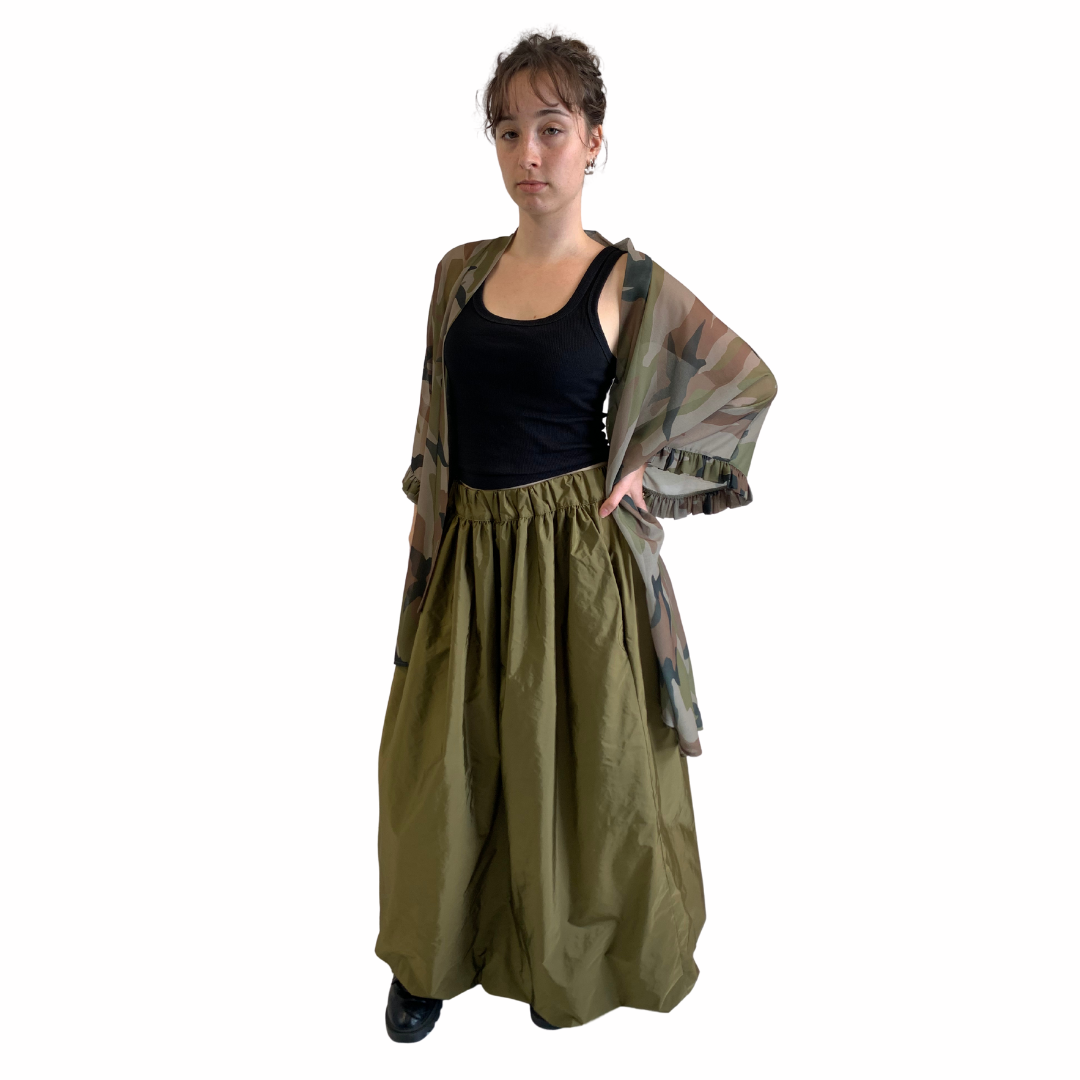 Khaki Bubble Skirt