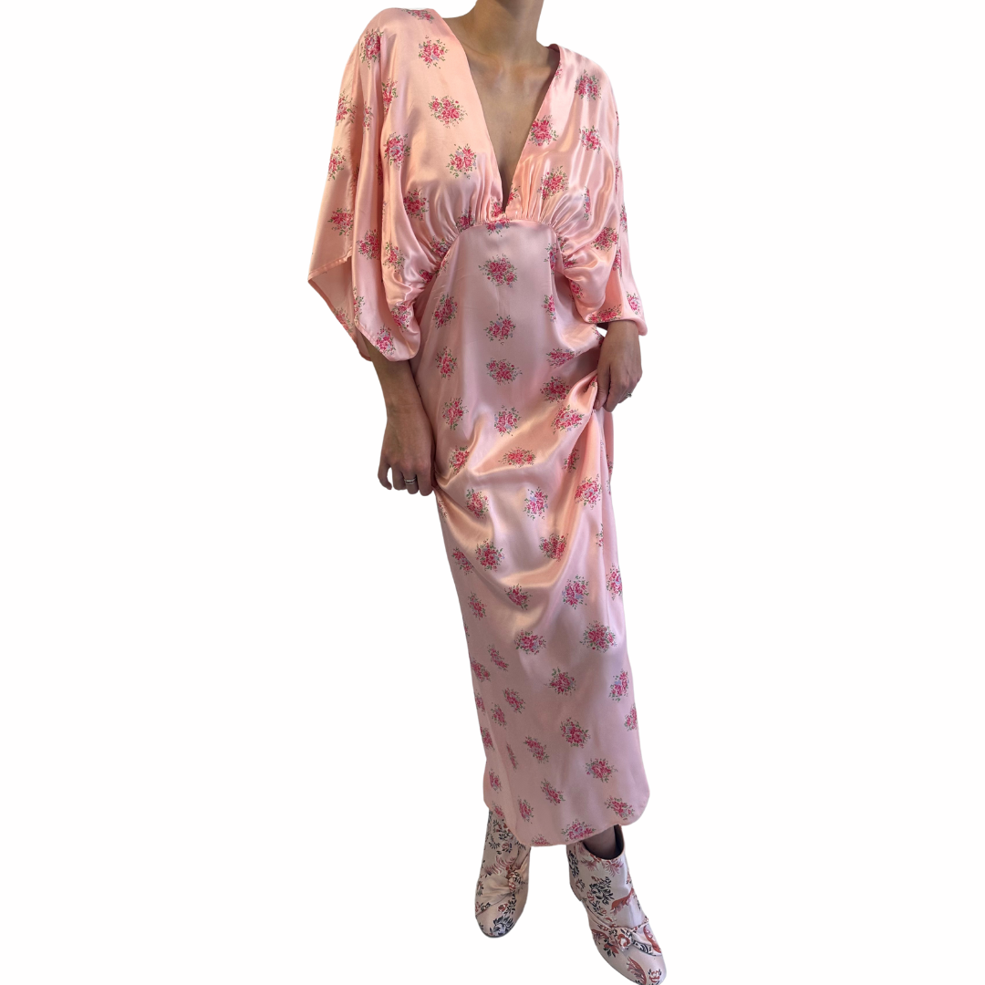 Pink Floral Derby Dress