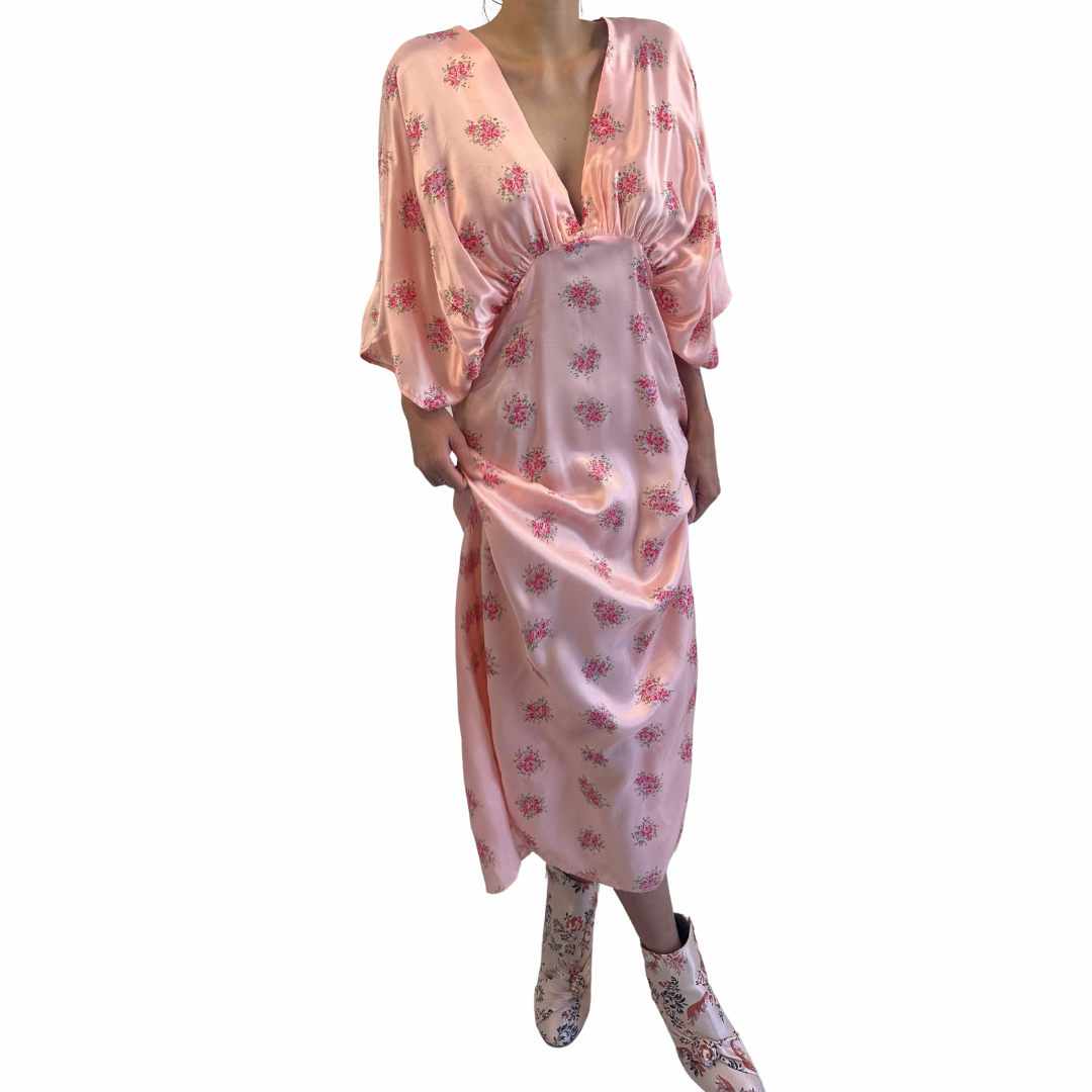 Pink Floral Derby Dress